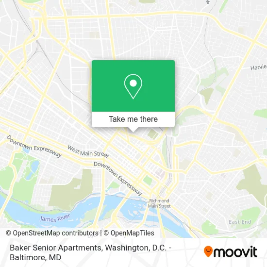 Baker Senior Apartments map