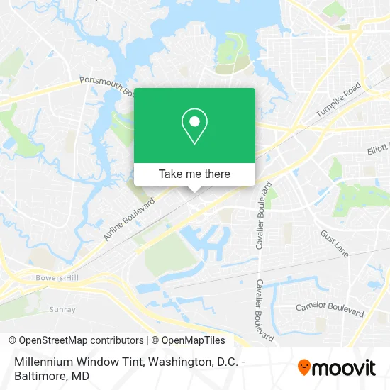 Millennium Window Tint map