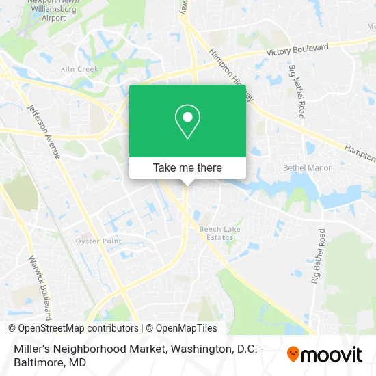 Miller's Neighborhood Market map