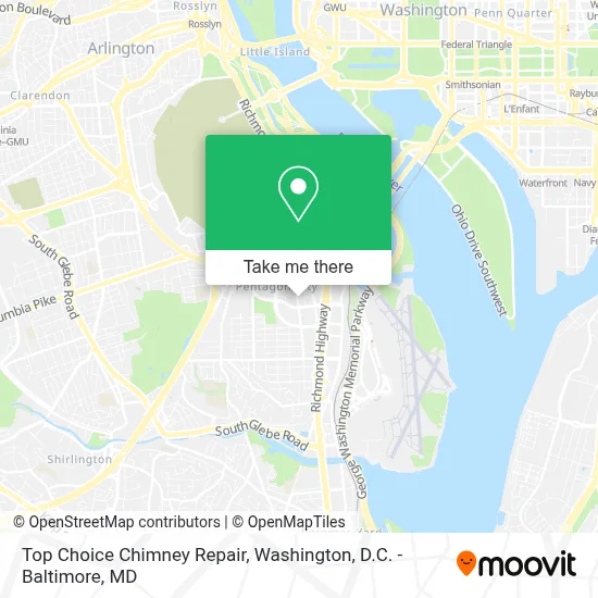 Top Choice Chimney Repair map