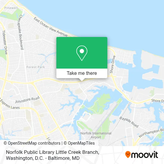 Norfolk Public Library Little Creek Branch map