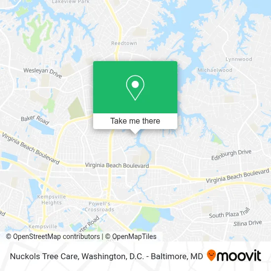 Nuckols Tree Care map