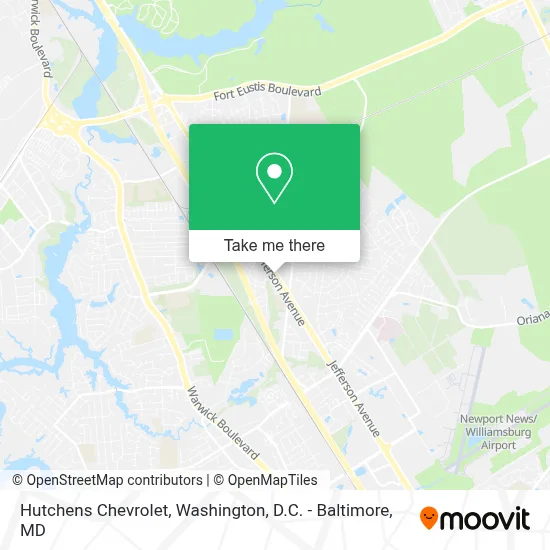 Hutchens Chevrolet map