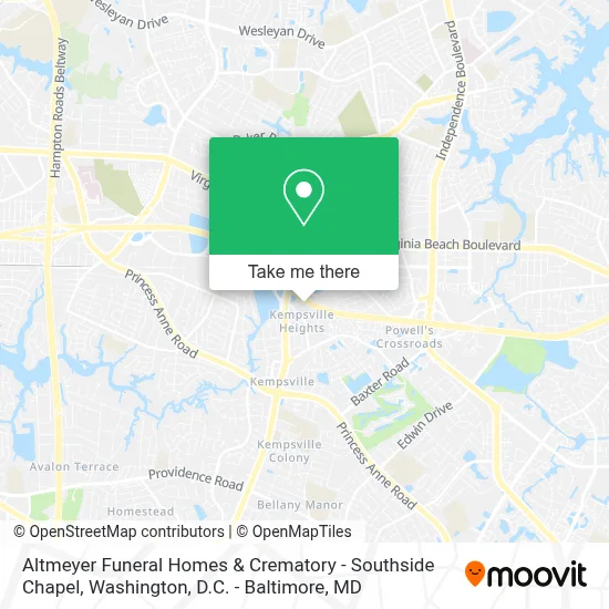 Altmeyer Funeral Homes & Crematory - Southside Chapel map