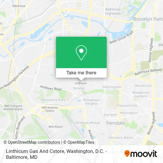 Linthicum Gas And Cstore map