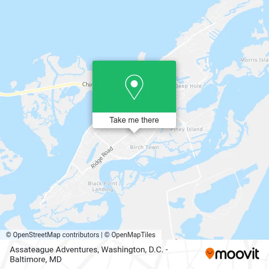 Assateague Adventures map