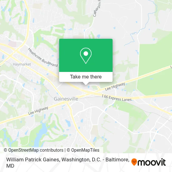 William Patrick Gaines map