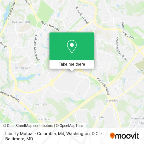 Liberty Mutual - Columbia, Md map