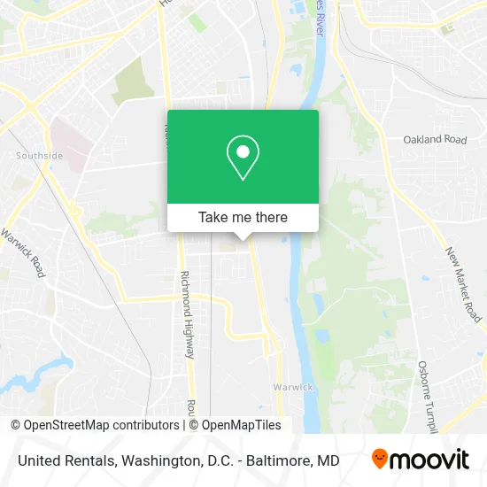 United Rentals map