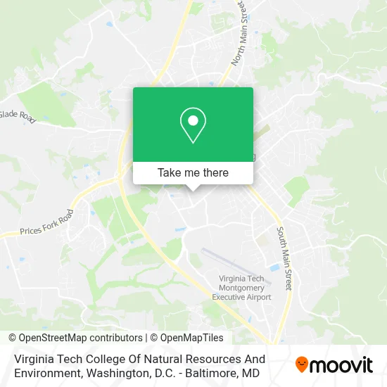Virginia Tech College Of Natural Resources And Environment map