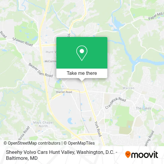 Sheehy Volvo Cars Hunt Valley map