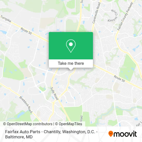 Fairfax Auto Parts - Chantilly map