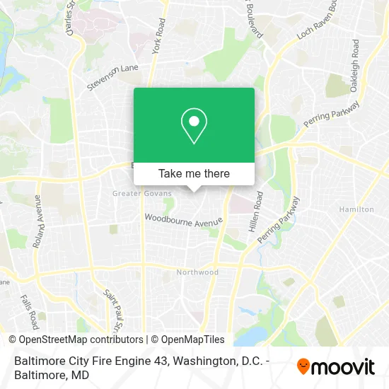 Baltimore City Fire Engine 43 map