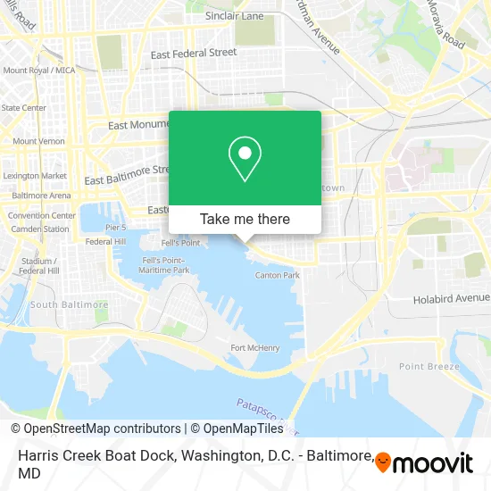 Harris Creek Boat Dock map
