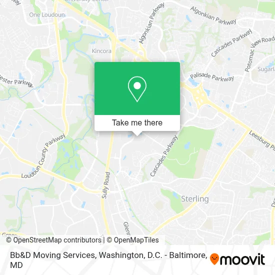 Bb&D Moving Services map