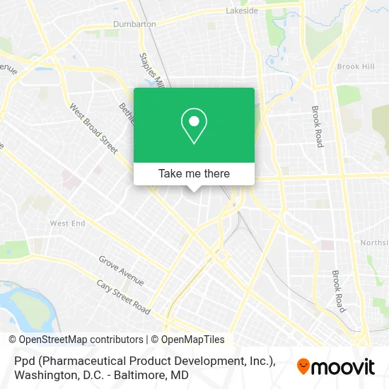 Ppd (Pharmaceutical Product Development, Inc.) map