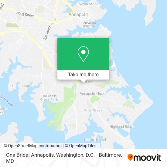 One Bridal Annapolis map