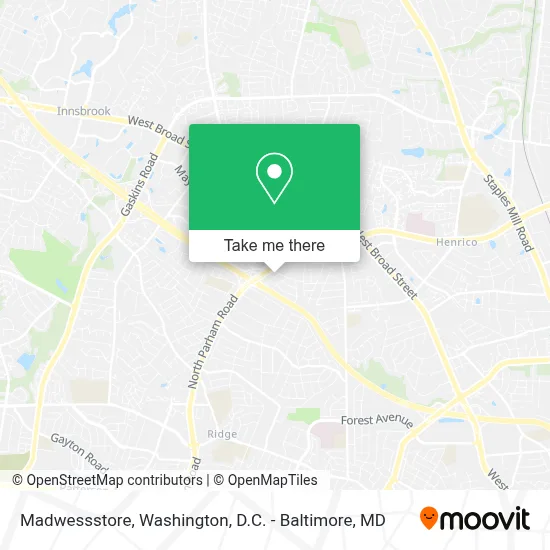 Madwessstore map