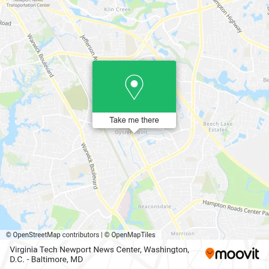 Virginia Tech Newport News Center map