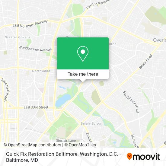 Quick Fix Restoration Baltimore map