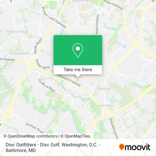 Disc Outfitters - Disc Golf map