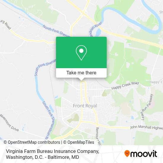 Virginia Farm Bureau Insurance Company map