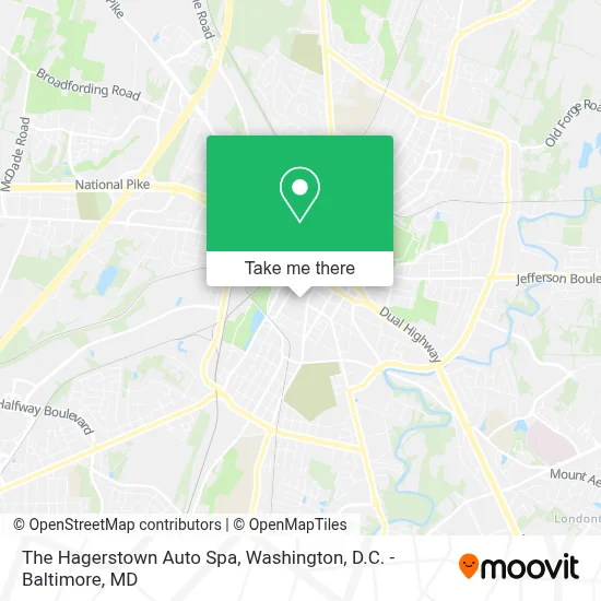 The Hagerstown Auto Spa map