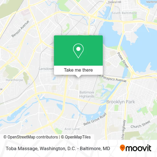 Toba Massage map