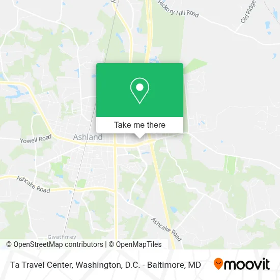 Ta Travel Center map