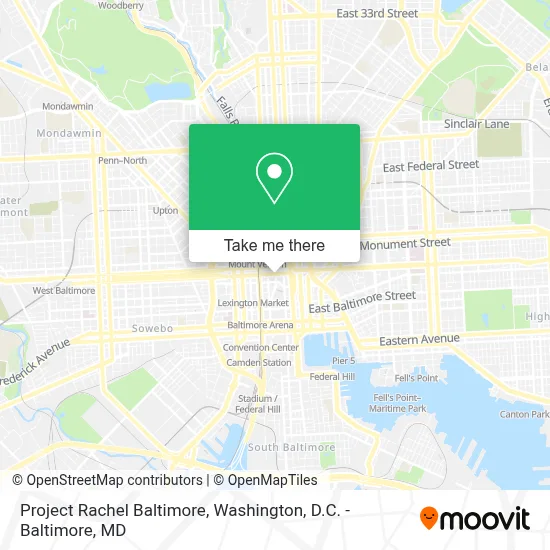 Project Rachel Baltimore map