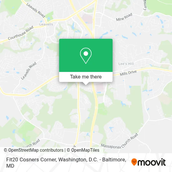 Fit20 Cosners Corner map
