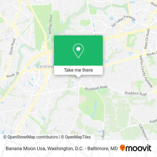 Banana Moon Usa map
