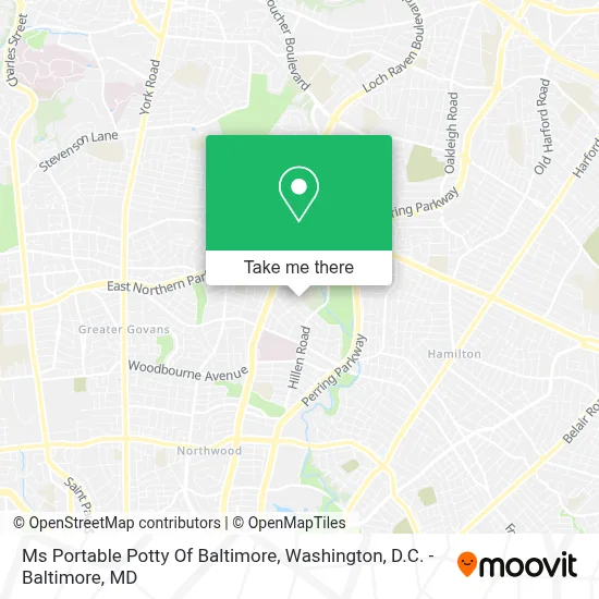 Ms Portable Potty Of Baltimore map
