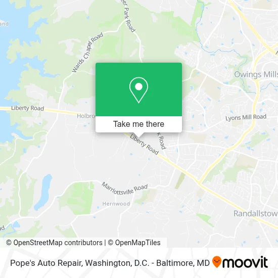 Pope's Auto Repair map