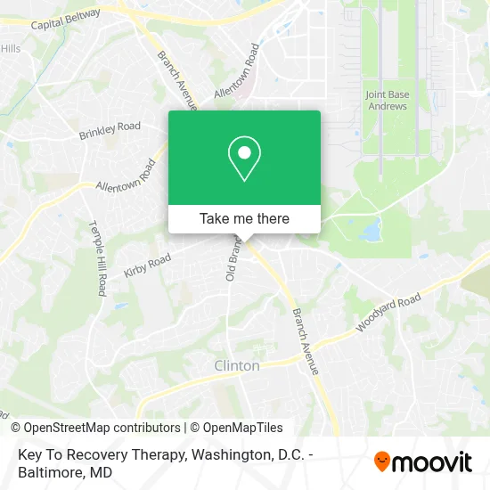 Key To Recovery Therapy map