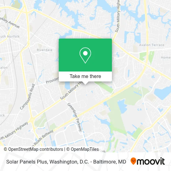 Solar Panels Plus map