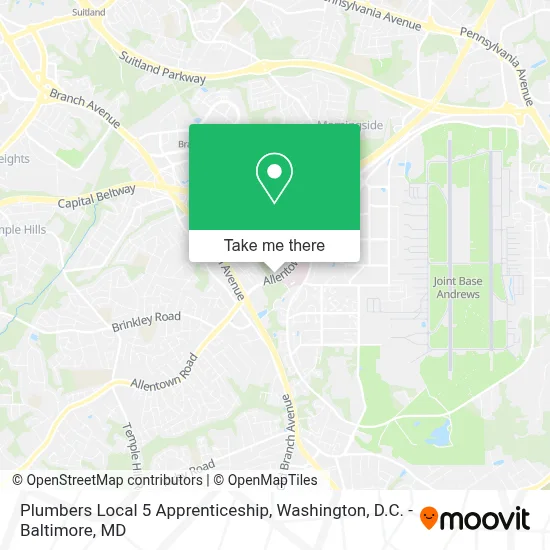 Plumbers Local 5 Apprenticeship map