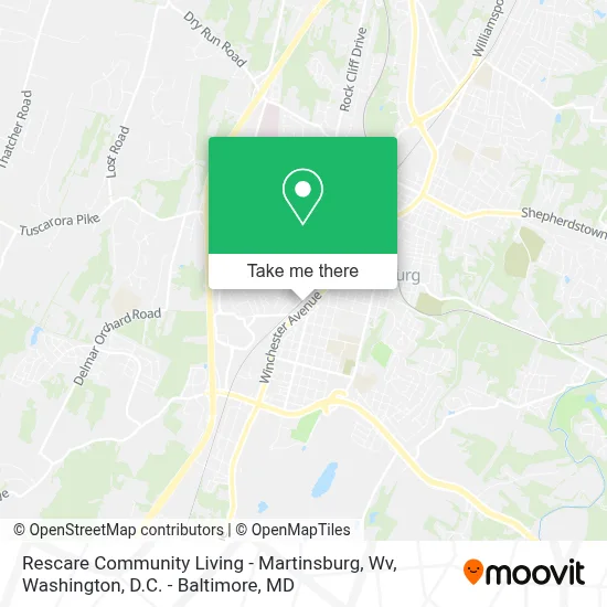 Rescare Community Living - Martinsburg, Wv map