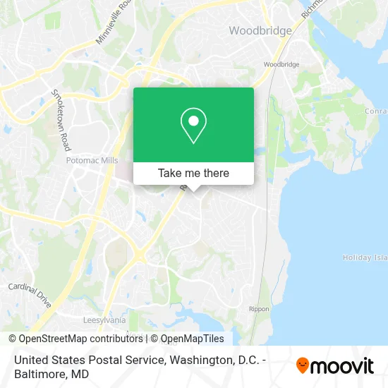 United States Postal Service map