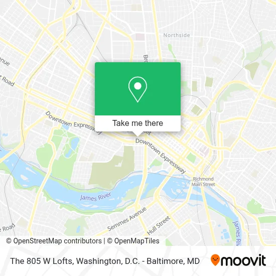 The 805 W Lofts map