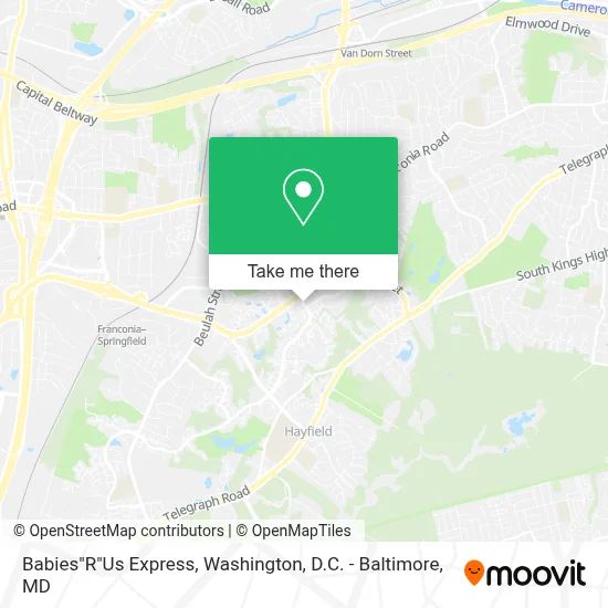 Babies"R"Us Express map