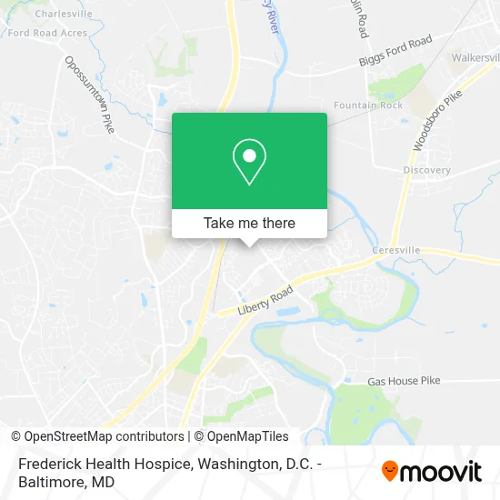 Frederick Health Hospice map