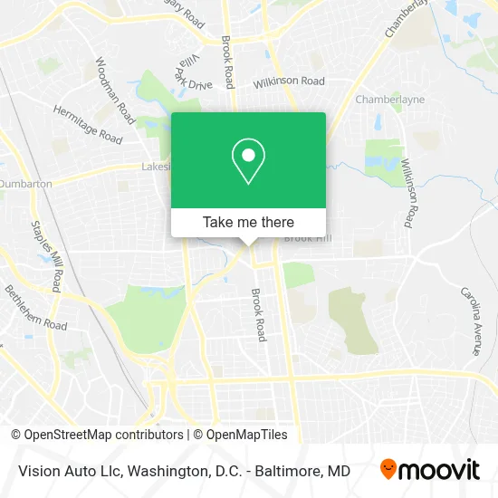 Vision Auto Llc map