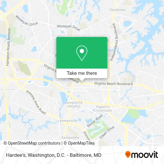 Hardee's map