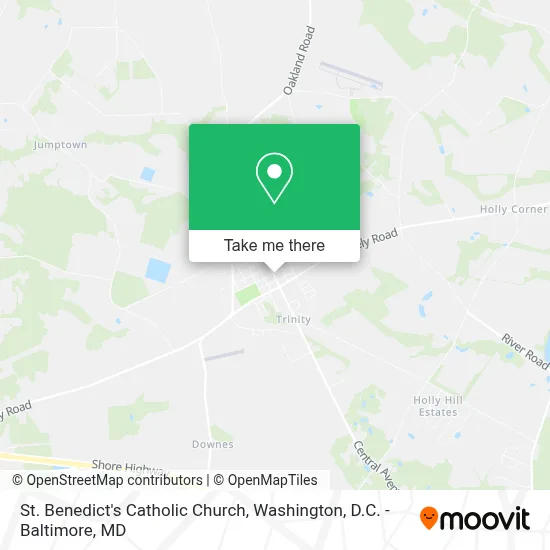 St. Benedict's Catholic Church map