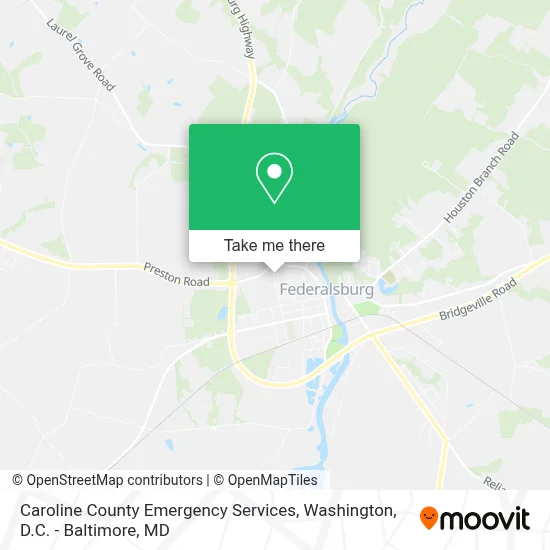 Caroline County Emergency Services map