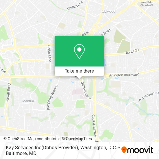 Kay Services Inc(Dbhds Provider) map