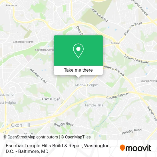 Escobar Temple Hills Build & Repair map