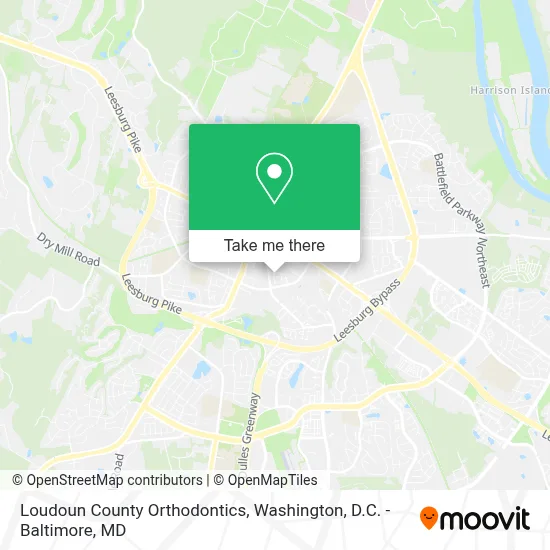 Loudoun County Orthodontics map