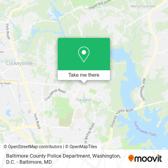 Baltimore County Police Department map
